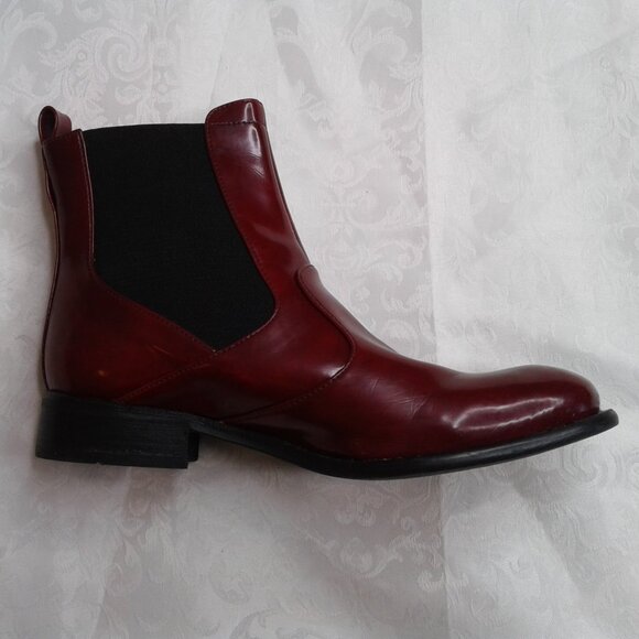 Bourgeois Boheme Women's Vegan Grace Chelsea Boot Red EU Size 39 / US 8.5 - Picture 9 of 16